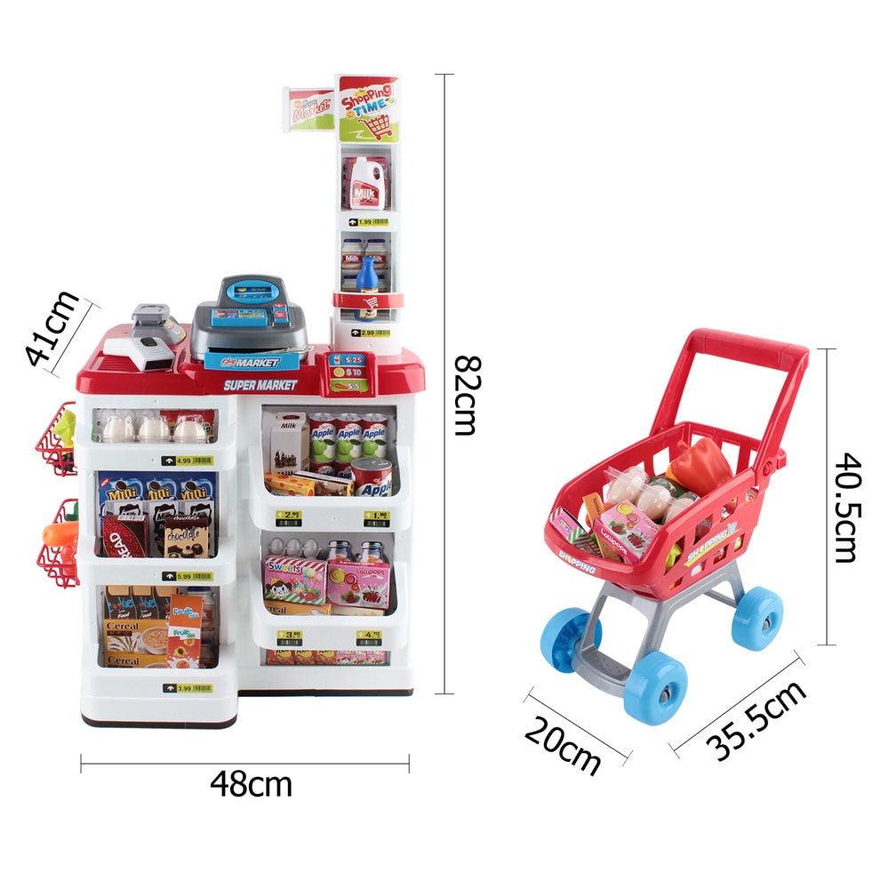 Keezi Kids Supermarket Toy Set with Accessories