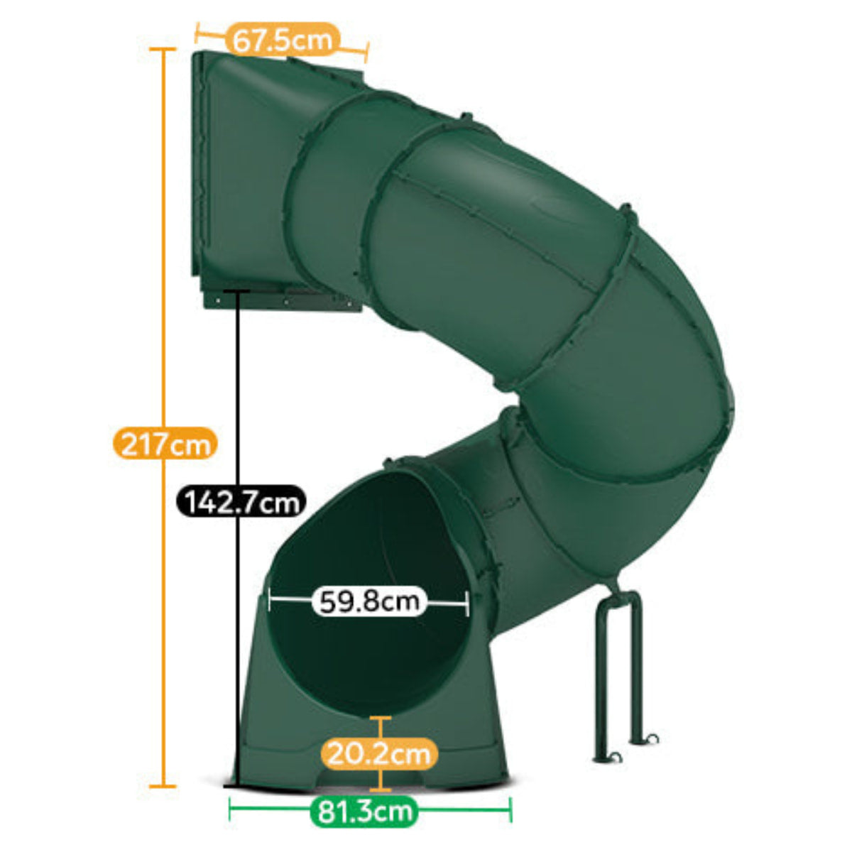 Lifespan Kids 2.9m Spiral Tube Slide (Green)