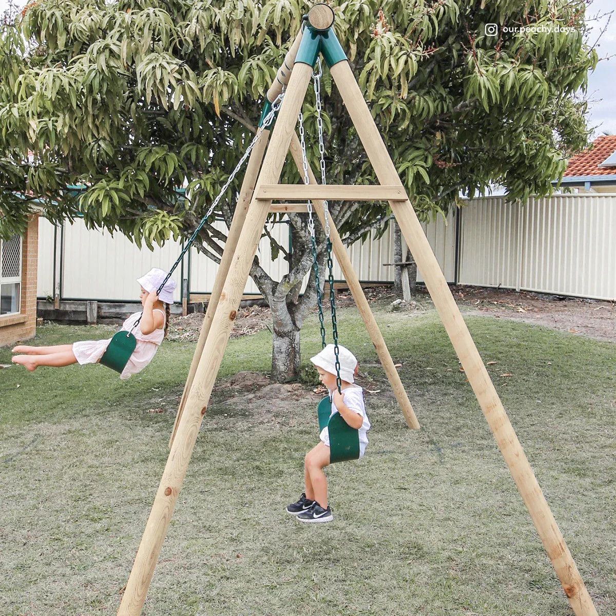 Amber Double Swing Set