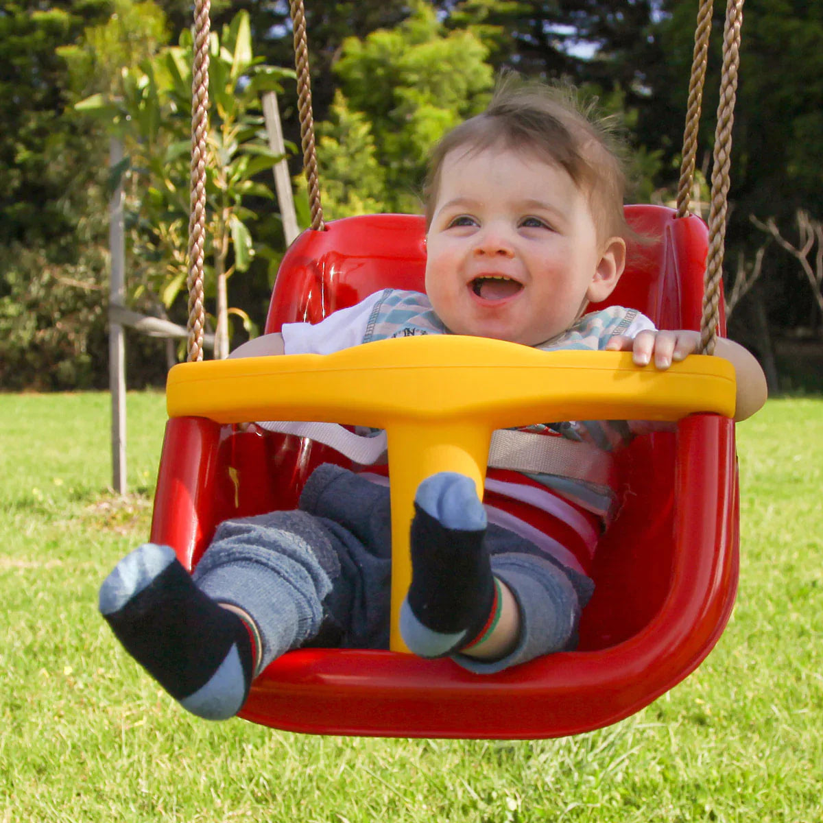 Lifespan Kids Infant Swing Seat with Rope Extensions (Green/Red)