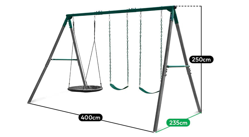 Lifespan Kids Commericial Grade Titan 3 Station Swing Set
