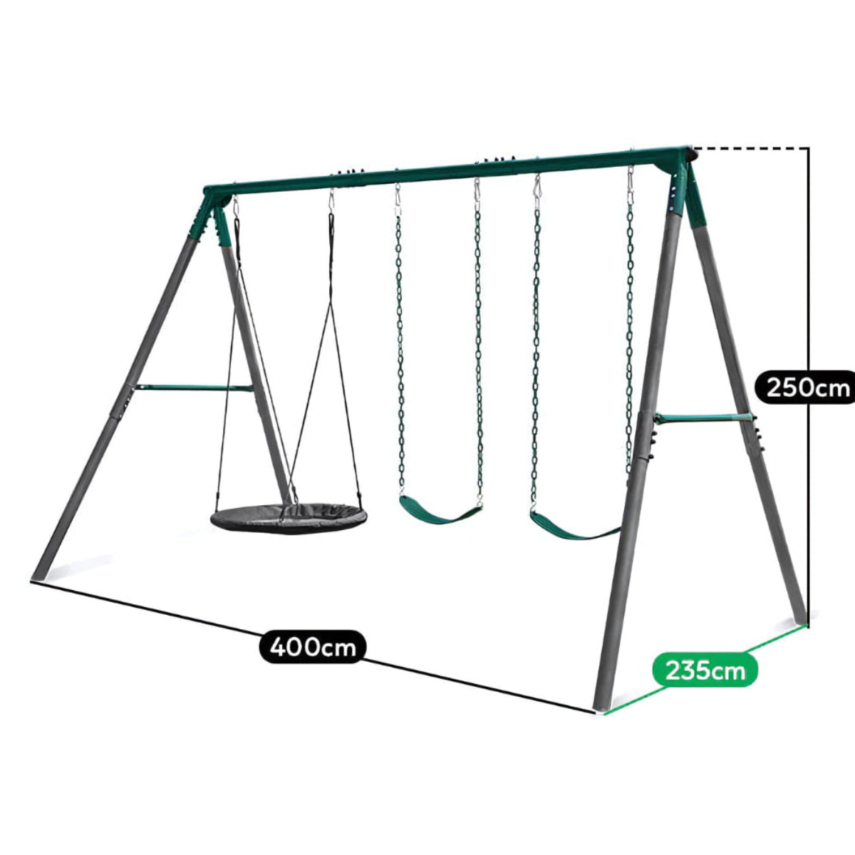 Lifespan Kids Commericial Grade Titan 3 Station Swing Set