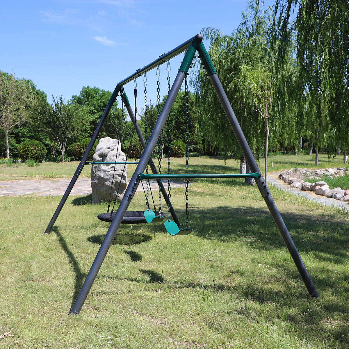 Lifespan Kids Commericial Grade Titan 3 Station Swing Set