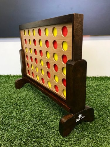 Mini Hardwood Four in a Row Board