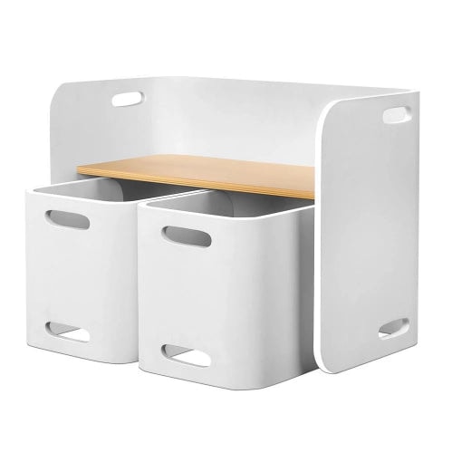 Keezi Nordic Compact Design Kids Table and Chairs in White
