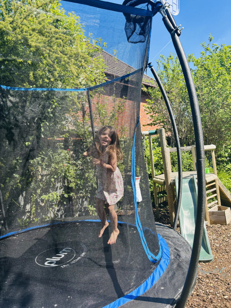 Plum 14ft Deluxe Springsafe® Trampoline with Enclosure