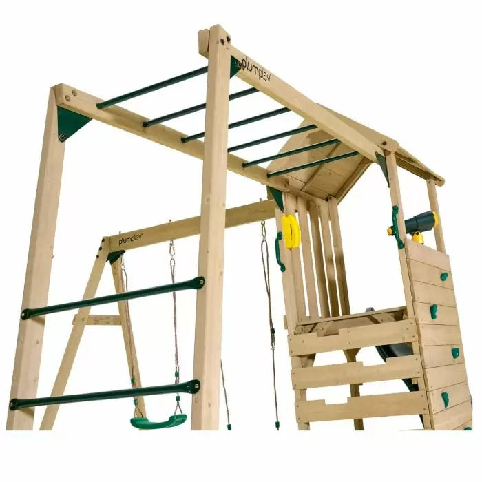 Plum Lookout Kids Tower with Monkey Bars and Swings