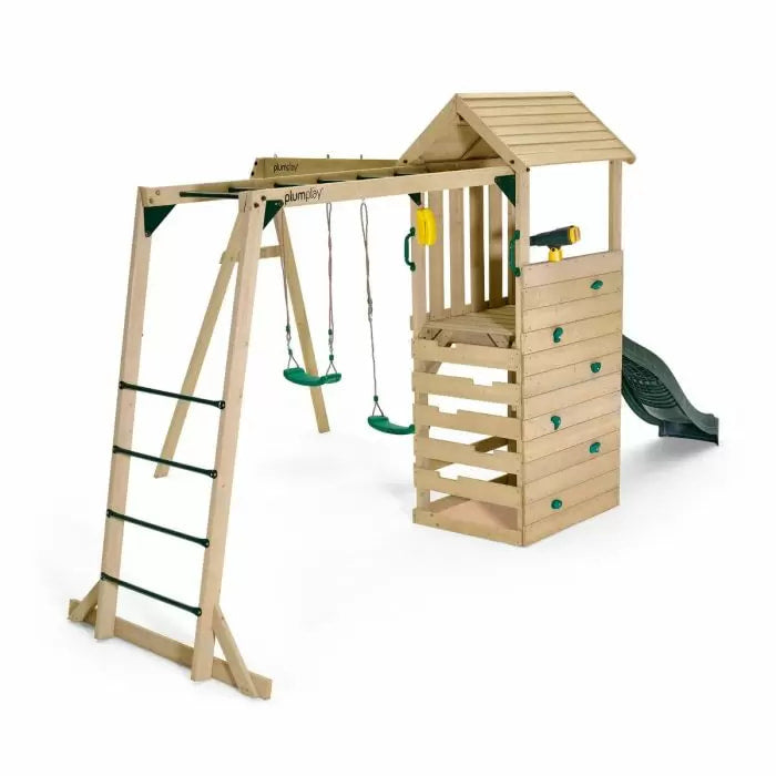 Plum Lookout Kids Tower with Monkey Bars and Swings