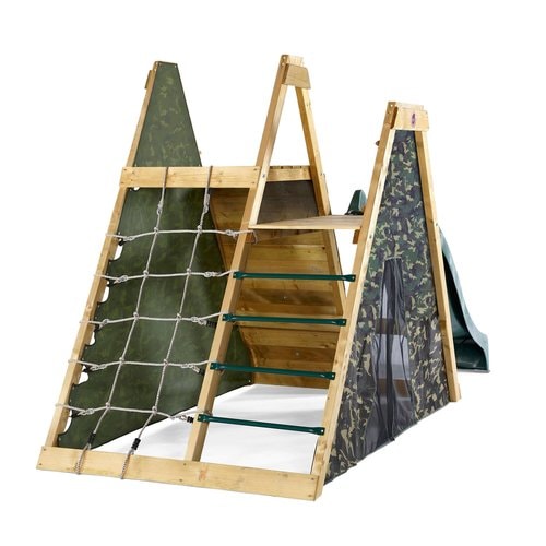 Plum Play Kids Climbing Pyramid with Slide, Rock Climbing Fort