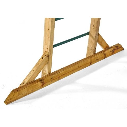 Plum Play Kids Wooden Monkey Bars with Climbing Rope Ladder