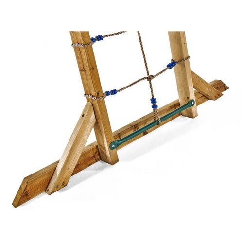 Plum Play Kids Wooden Monkey Bars with Climbing Rope Ladder