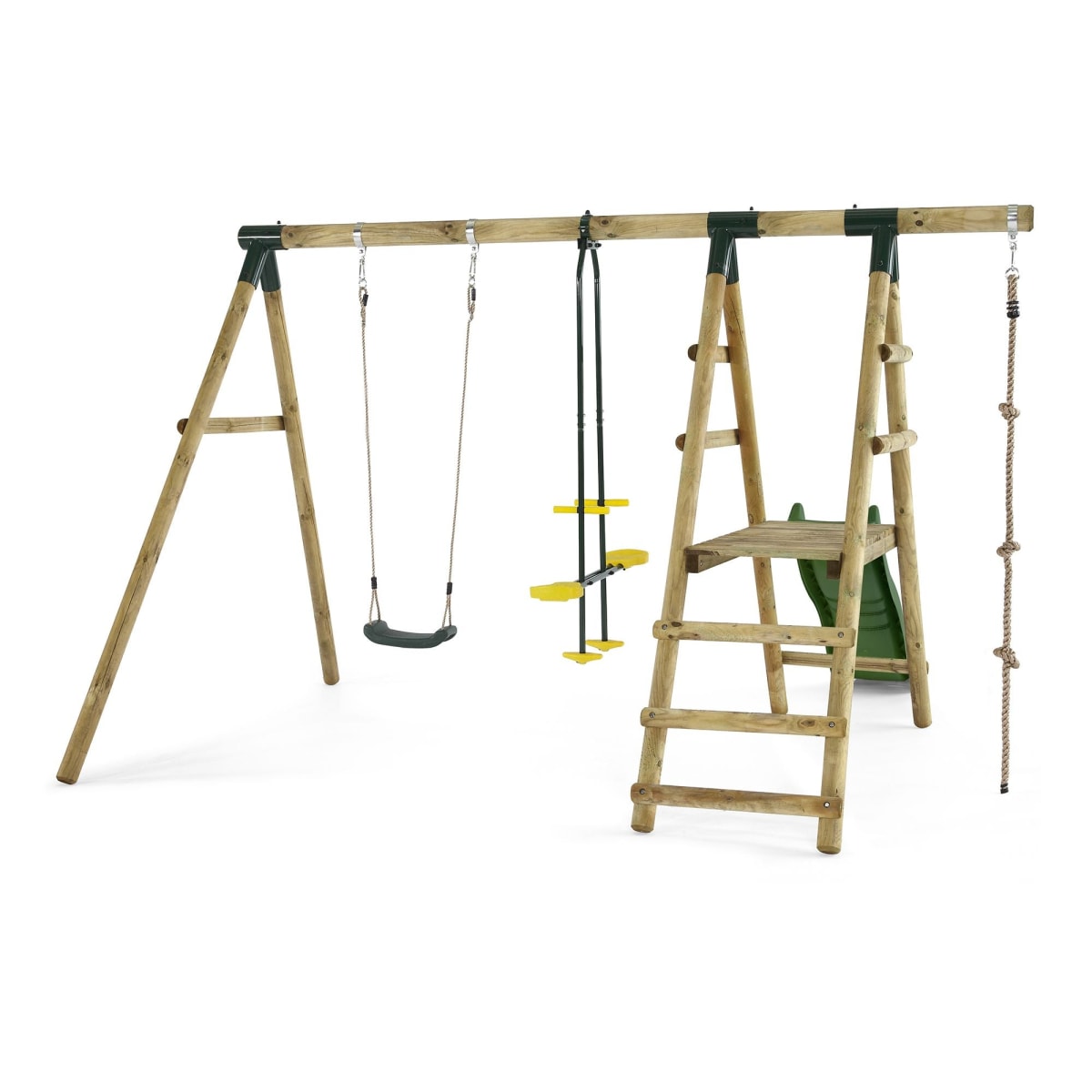 Plum Play Meerkat Wooden Swing with Slide and Glider