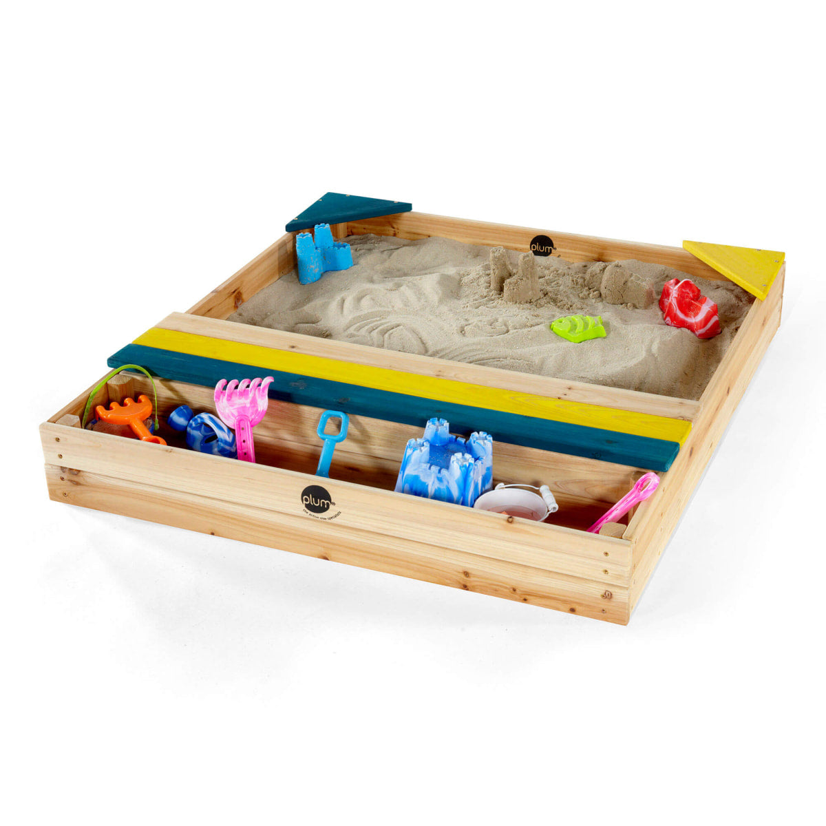 Plum Square Sandpit with Storage