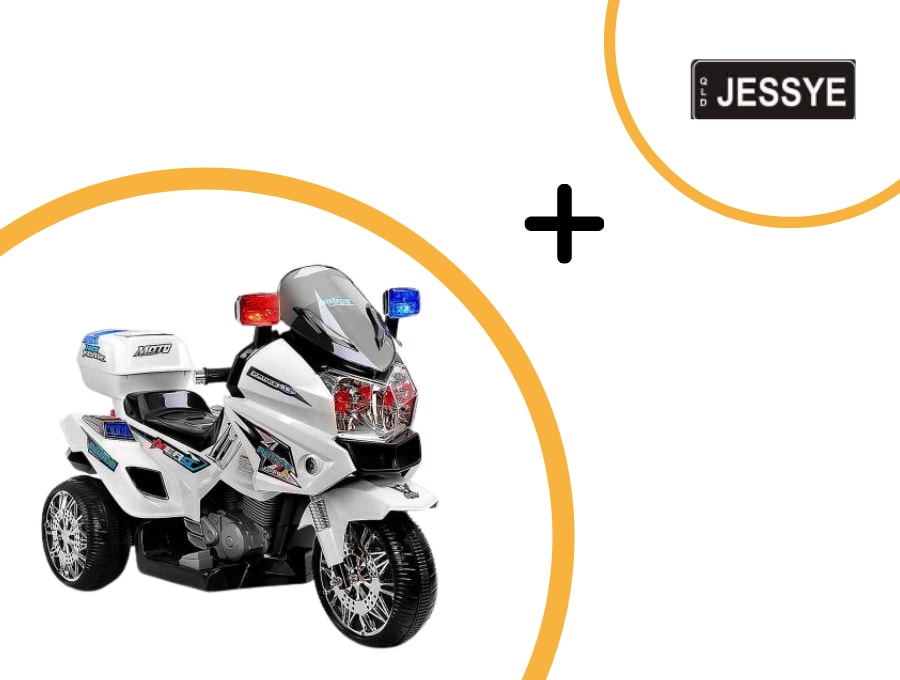 Rigo Kids Police Ride On White Motorbike