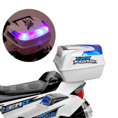 Rigo Kids Police Ride On White Motorbike