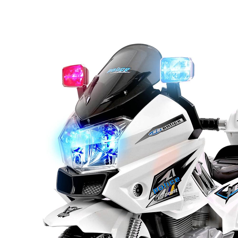 Rigo Kids Police Ride On White Motorbike
