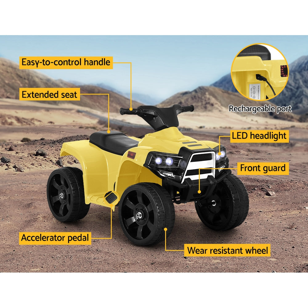 Rigo Kids ATV Quad Ride On Motorbike - Yellow