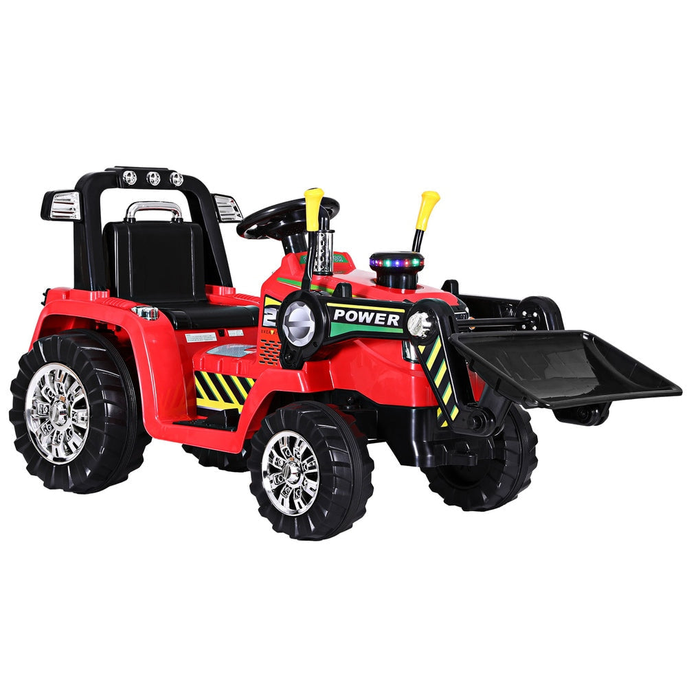 Rigo Kids Electric Ride On Bulldozer with Remote Control in Red