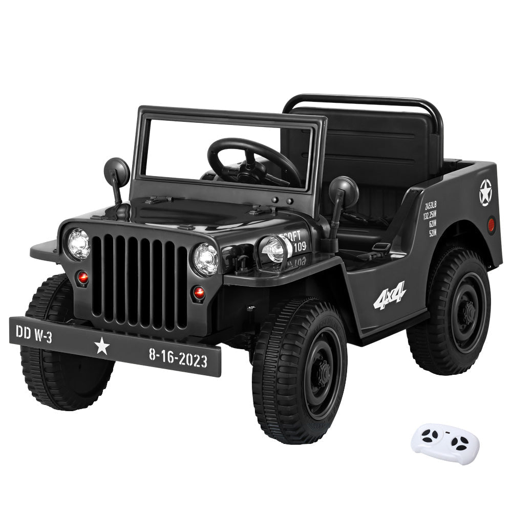Rigo Kids Off Road Military Ride On Car - Black