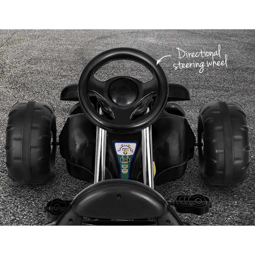 Rigo Kids Pedal Racing Go Kart in Black