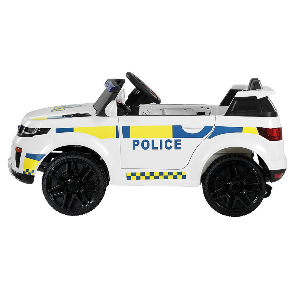 Rigo Kids Police Patrol Electric Ride On Car - White
