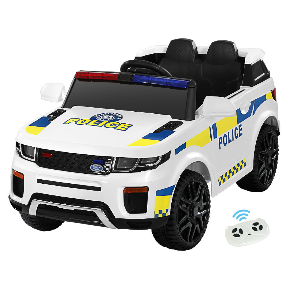 Rigo Kids Police Patrol Electric Ride On Car - White