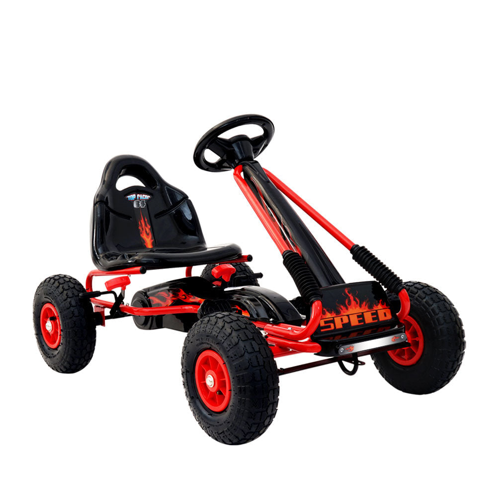 Rigo Kids Racing Pedal Go Kart in Red