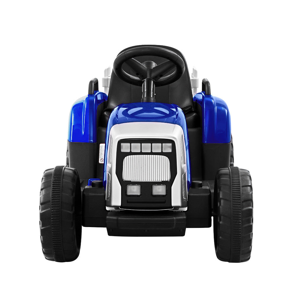 Rigo Kids Tractor Trailer Electric Ride On Car - Blue