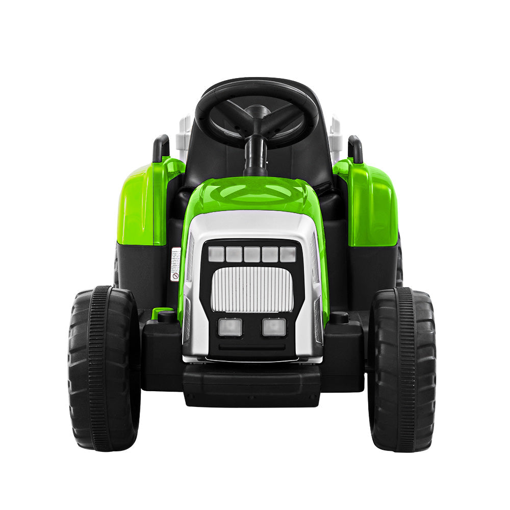 Rigo Kids Tractor Trailer Electric Ride On Car - Green