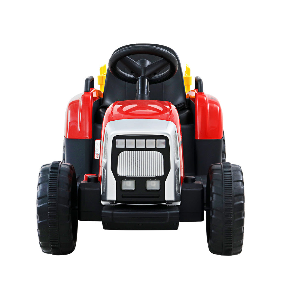 Rigo Kids Tractor Trailer Electric Ride On Car - Red