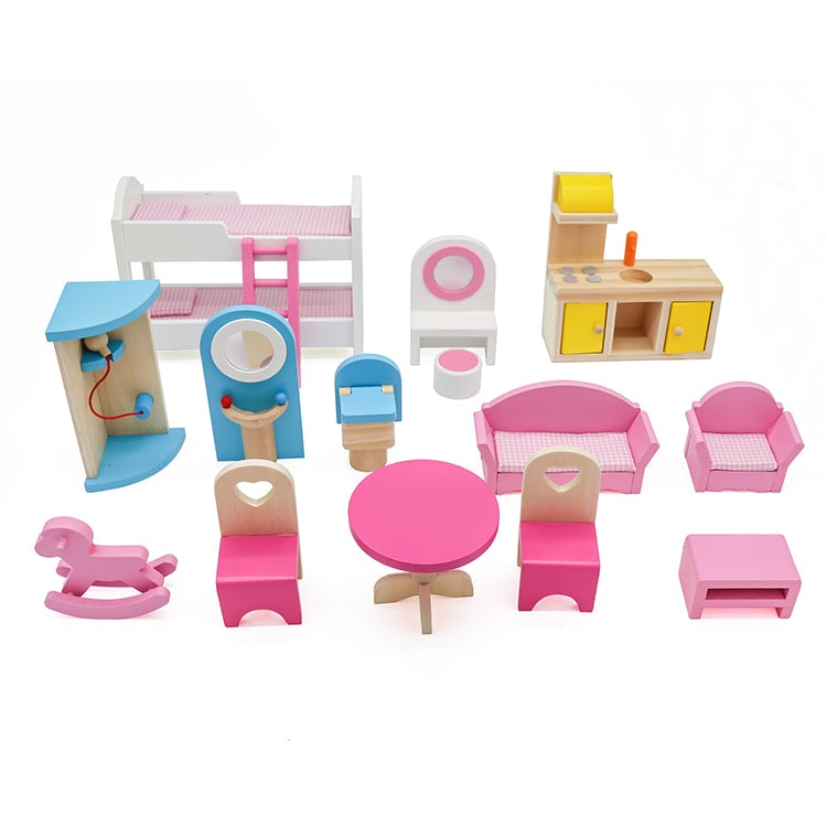 Kids Explore Rosie Doll House with Furniture and Family Set