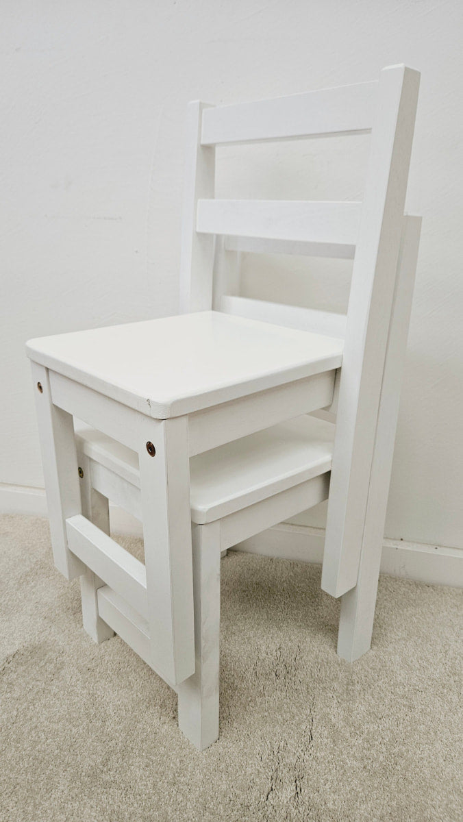 Standard White Timber Kids Table and Chairs