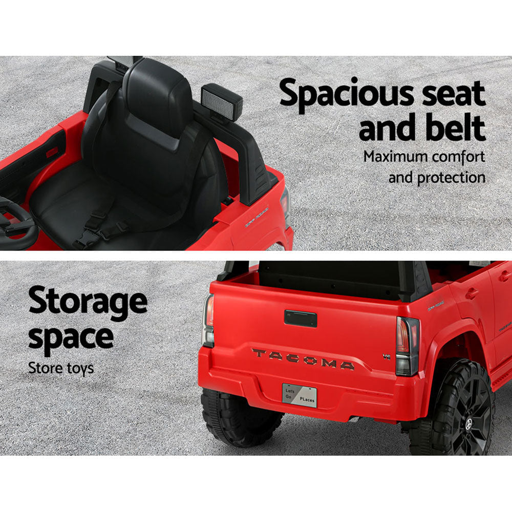 Toyota Tacoma Car Kids Ride On in Red