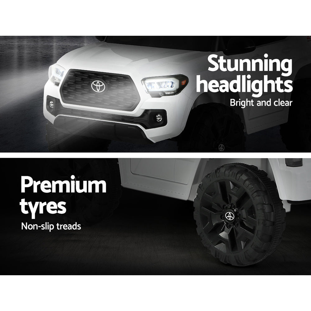 Toyota Tacoma Car Kids Ride On in White