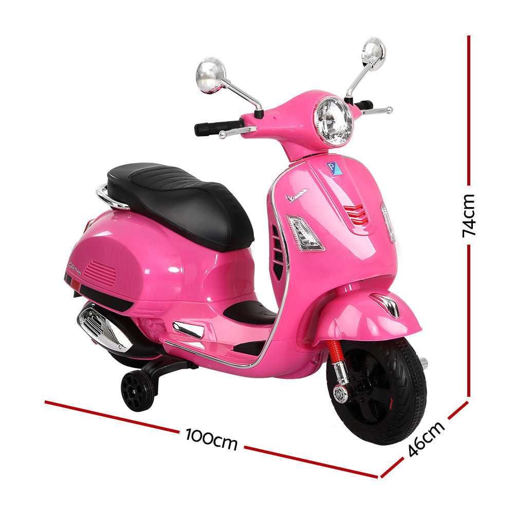 Vespa GTS Kids Electric Ride On Motorbike in Pink