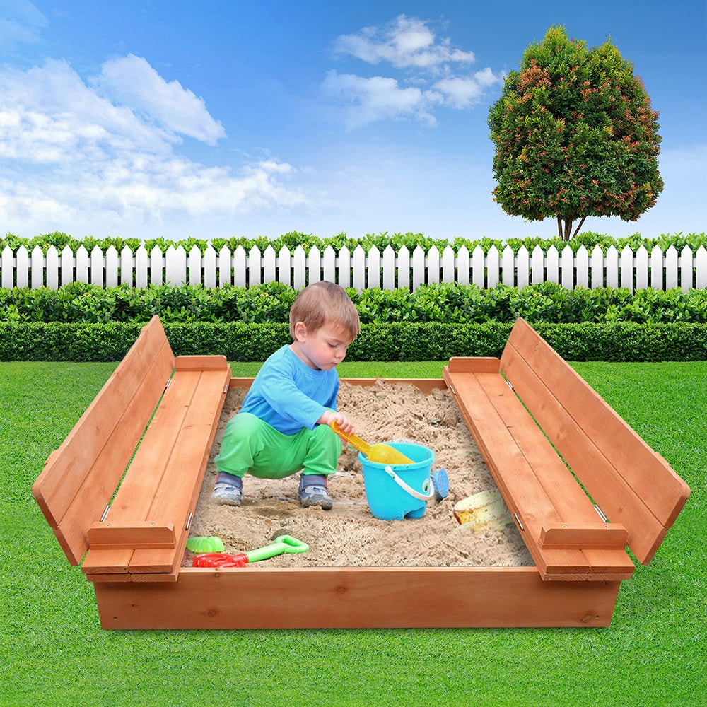 Keezi Wooden Sandpit with Cover