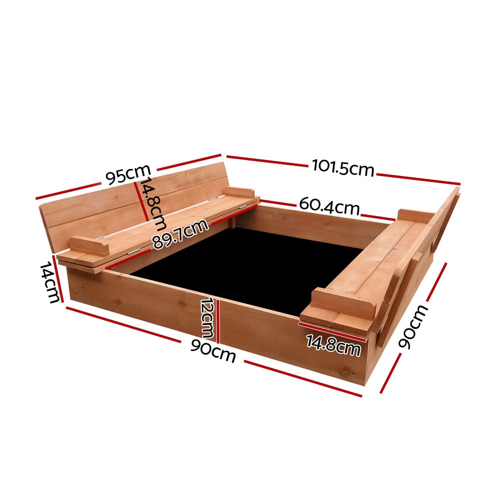 Keezi Wooden Sandpit with Cover