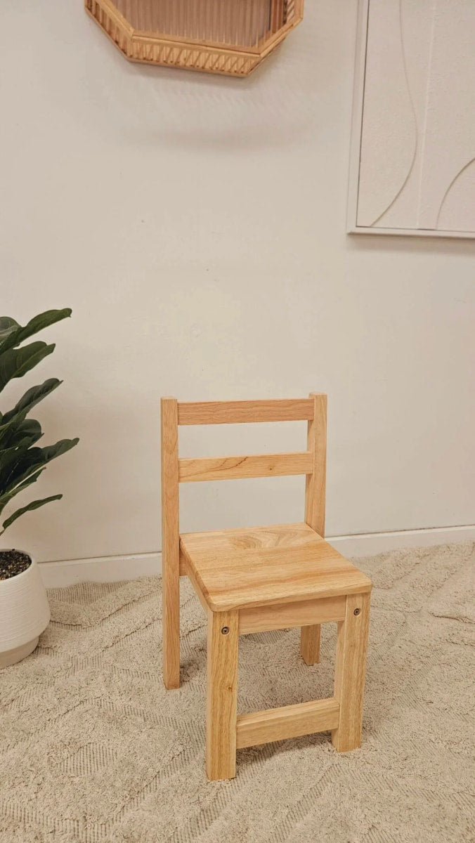 2 x Kids Rubberwood Chairs