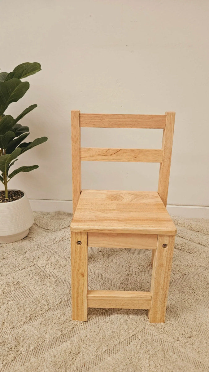 2 x Kids Rubberwood Chairs