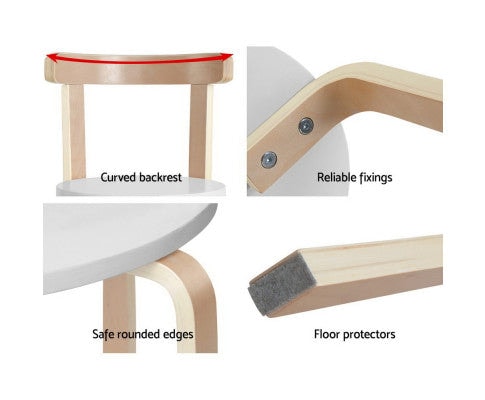 3 Piece Kids Nordic Table and Chairs