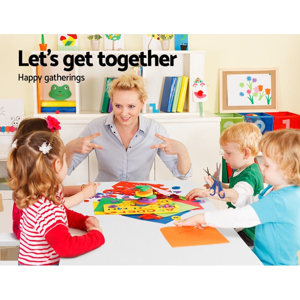 Keezi 5-Piece Kids Chair and Table Wooden Set