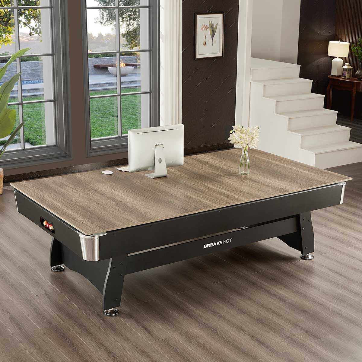 ActiveGo BreakShot 8ft Pool Table with 3-IN-1 Table Top