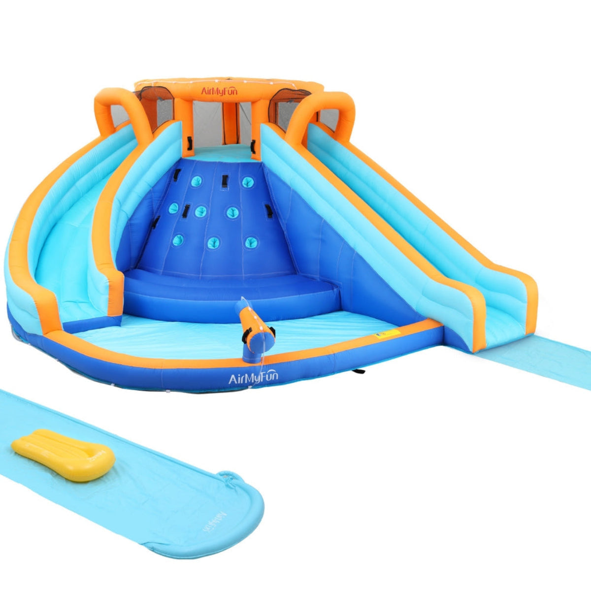 AirMyFun Kids Inflatable Double Slide Water Park
