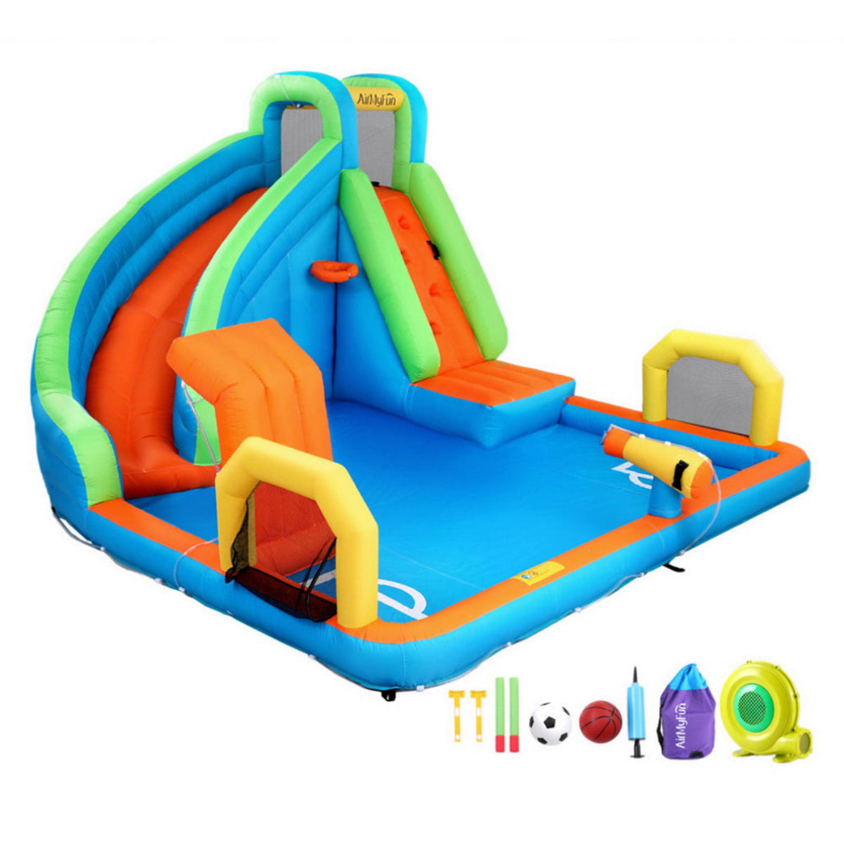 AirMyFun Kids Inflatable Slide Water Park