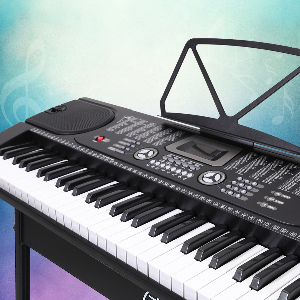 Alpha 61 Keys Electronic Piano Keyboard with Stand Beginner Black