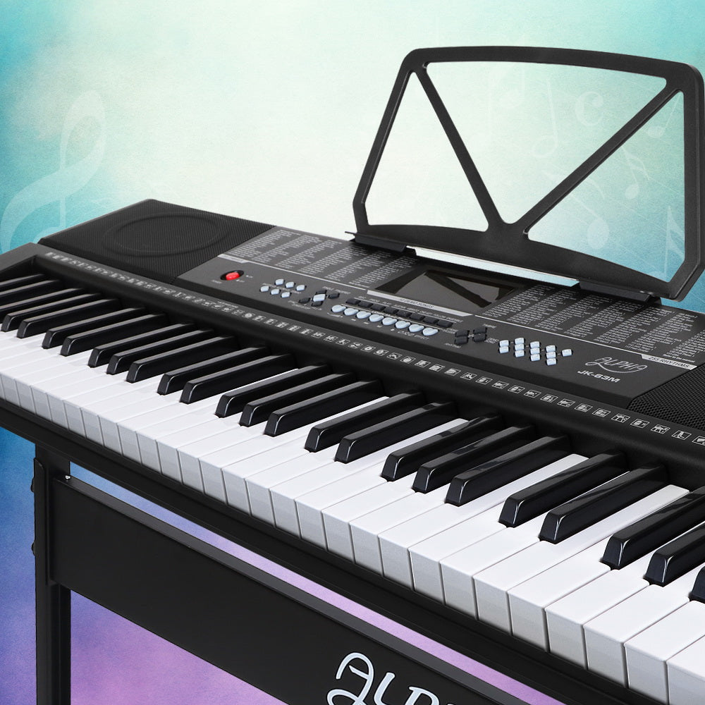 Alpha 61 Keys Electronic Piano with Stand Sound Speaker