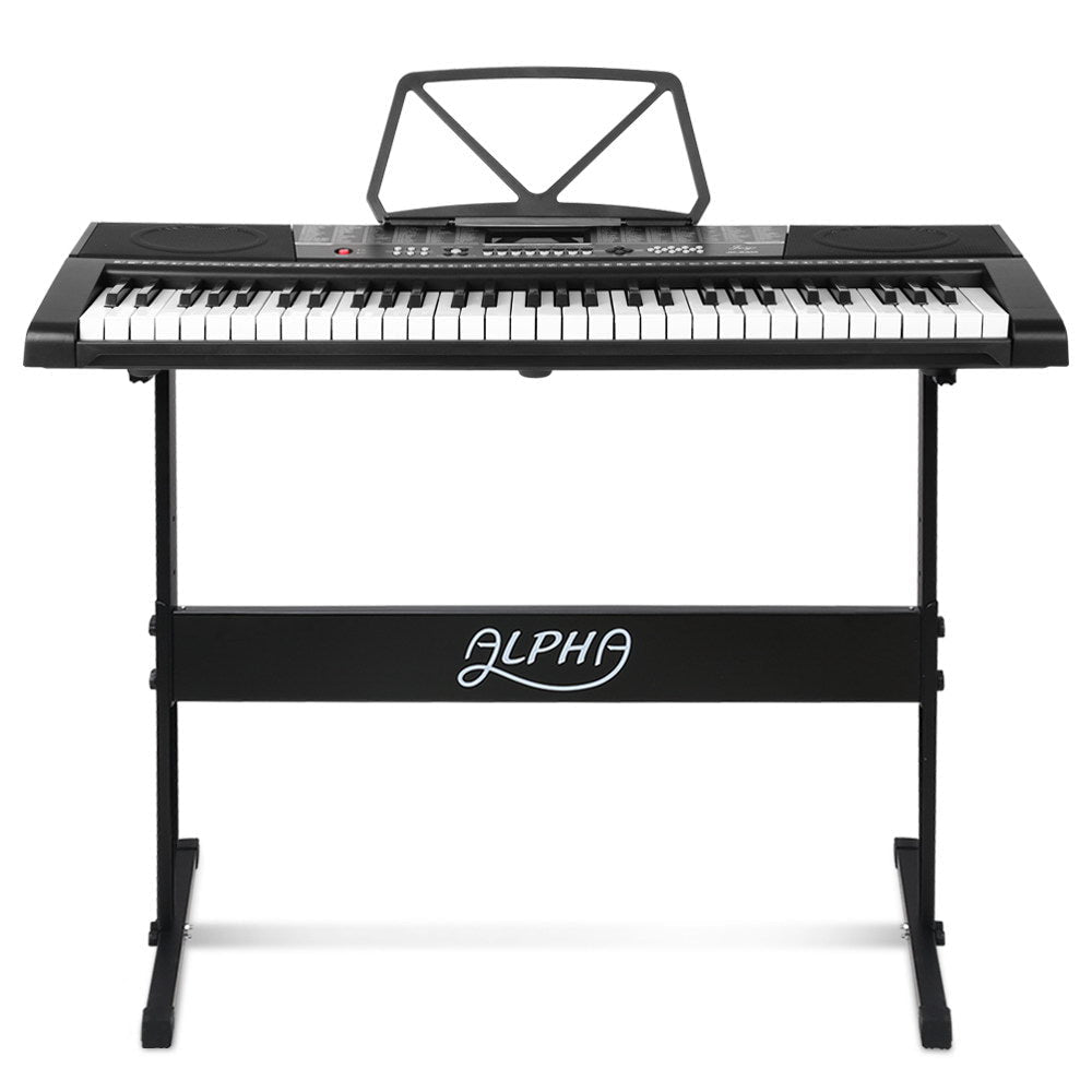 Alpha 61 Keys Electronic Piano with Stand Sound Speaker