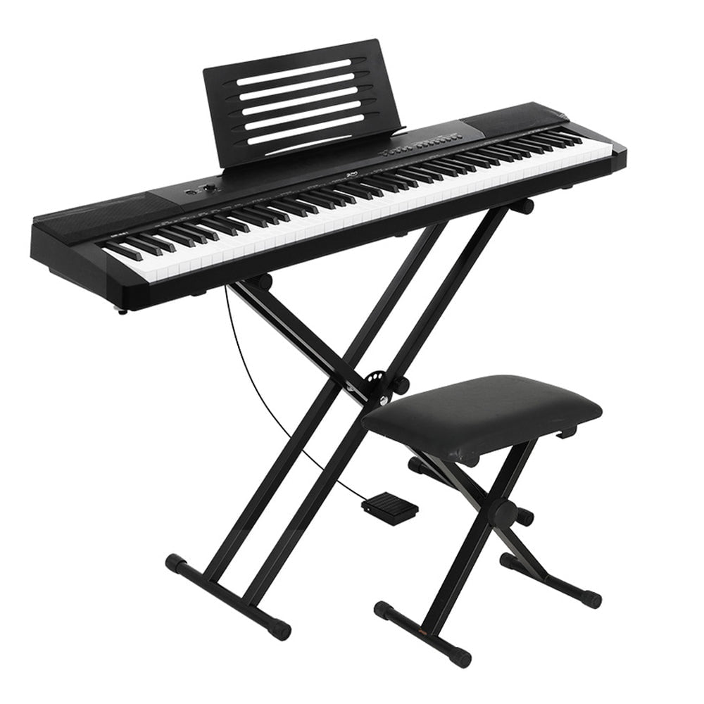Alpha 88 Keys Electronic Piano Keyboard with Stand Stool Pedal