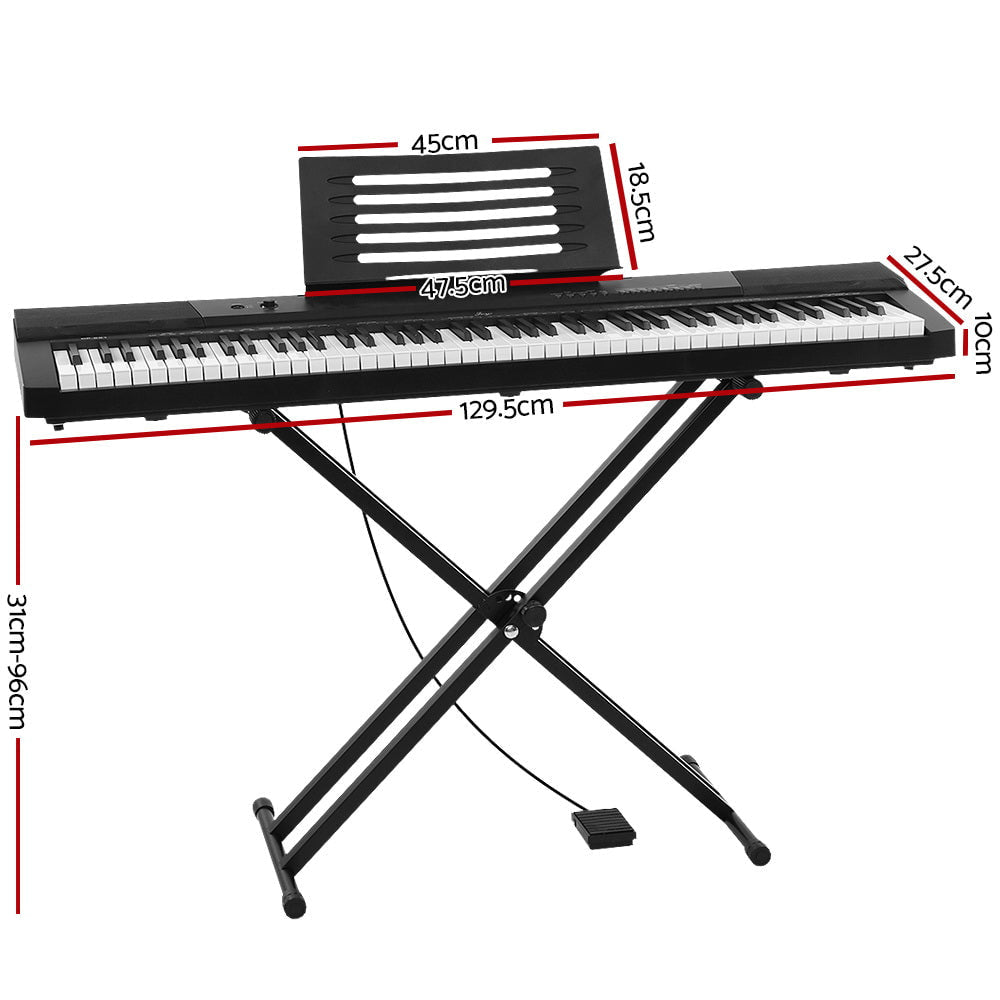 Alpha 88 Keys Electronic Piano Keyboard with Stand Sustain Pedal