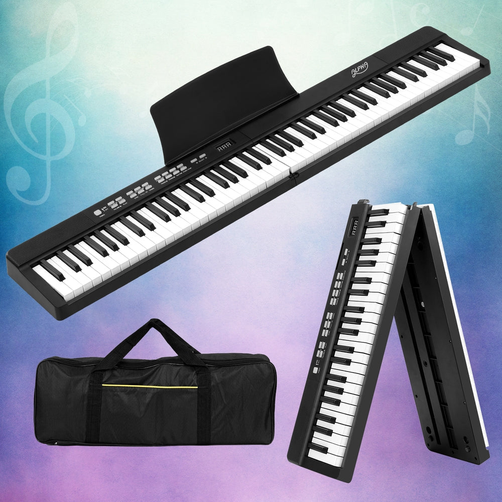 Alpha 88 Keys Foldable Electronic Piano Keyboard with Carry Bag